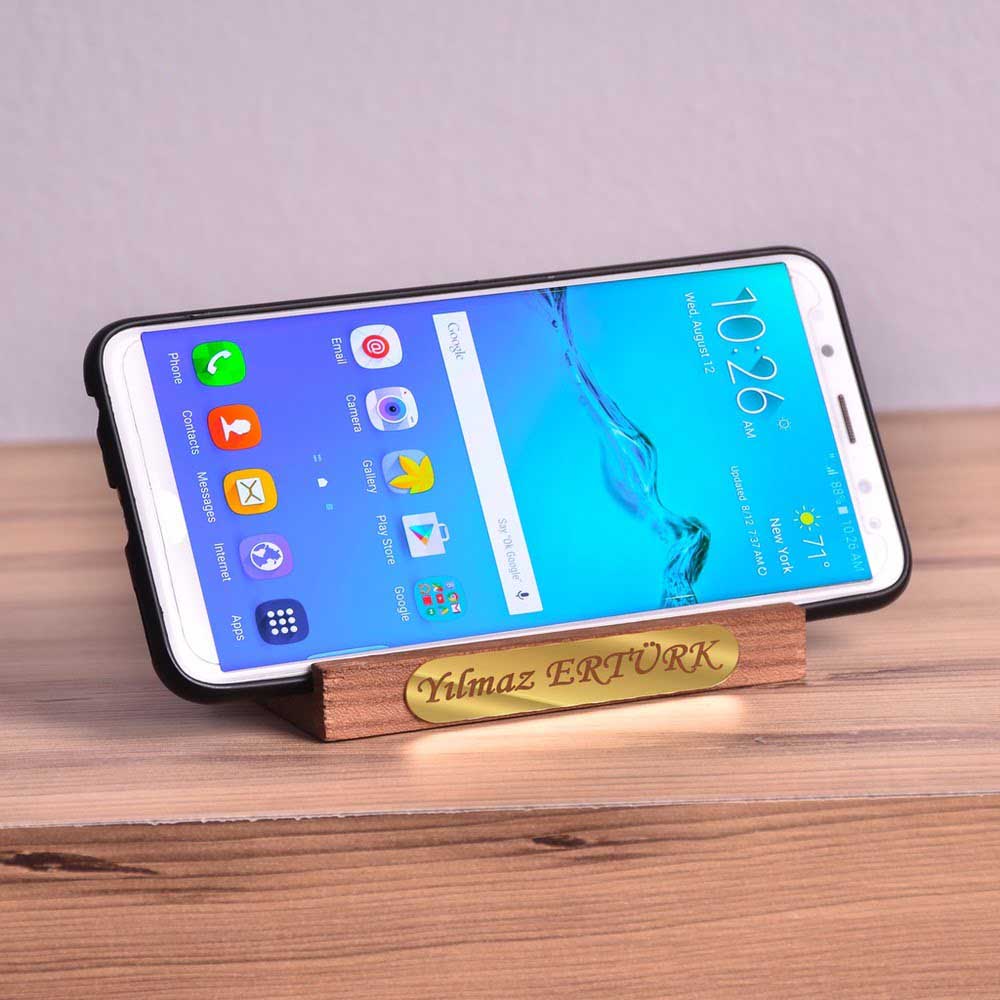 İsme Özel Ahşap Telefon Tablet Tutucu